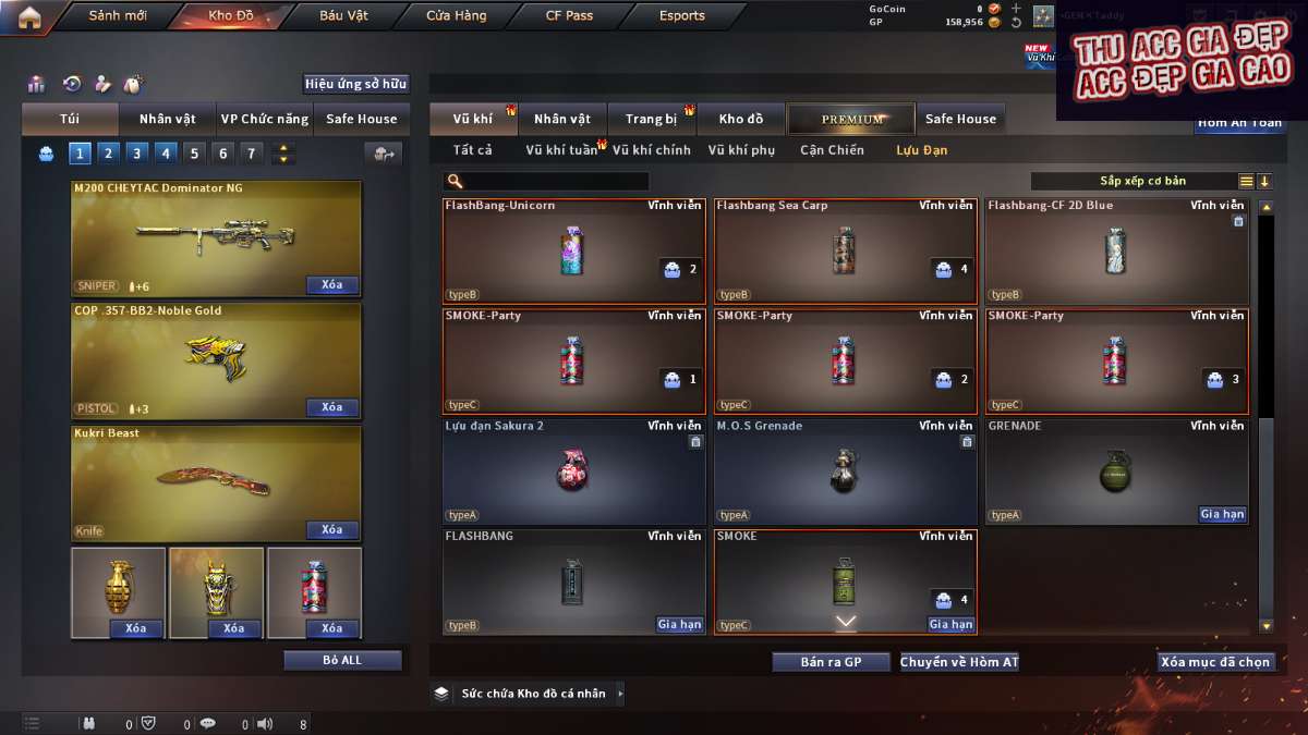 shop acc cf uy tin gia re